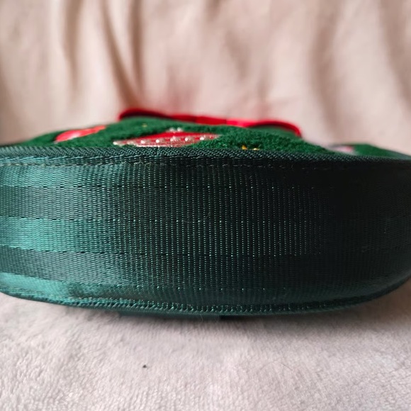 Harveys Festive Green Crossbody Bag with Red Bow - Picture 3 of 4